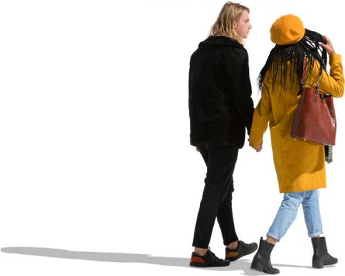 yellow walking jacket