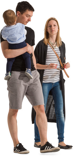 Baby on father hands image