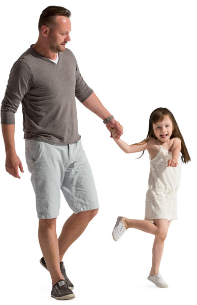 Dancing girl with dad image