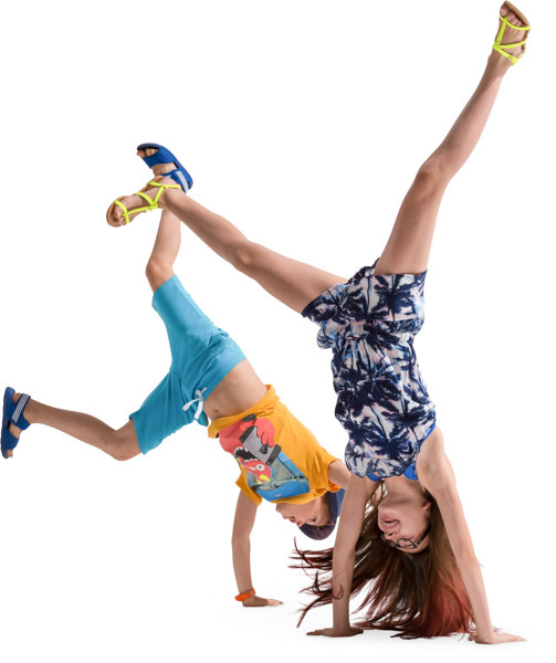 Kids making kicks image