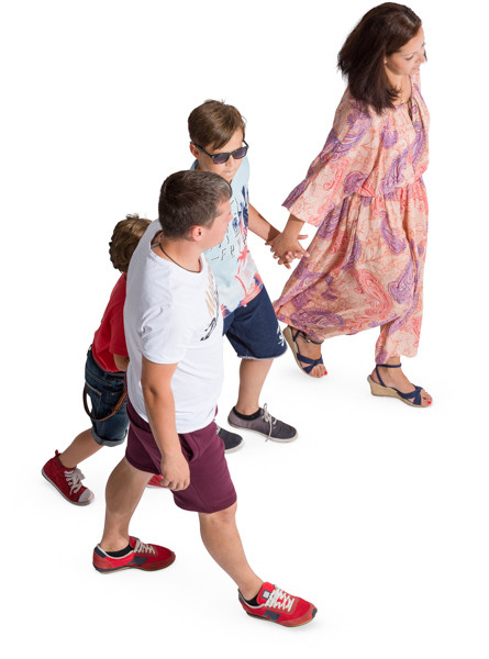Walking summer family image