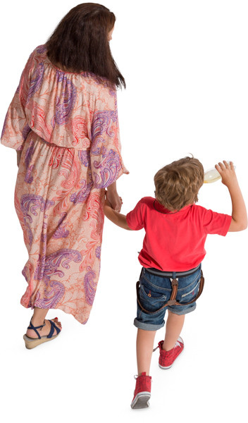 Mother with young boy image