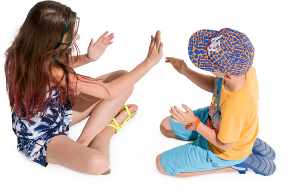 Sitting childrens image