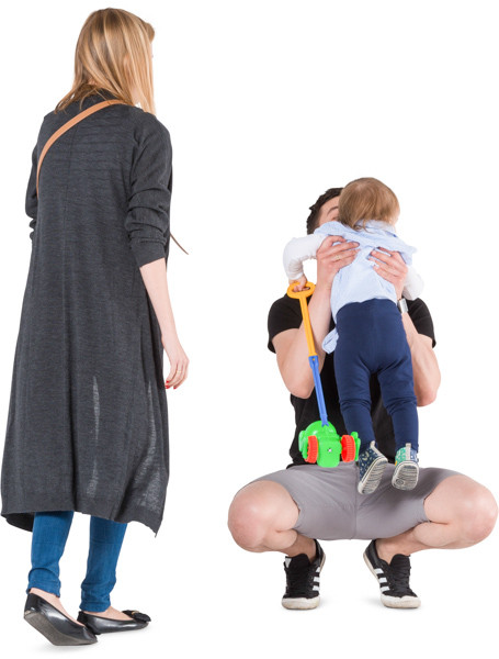 Young couple with small child image