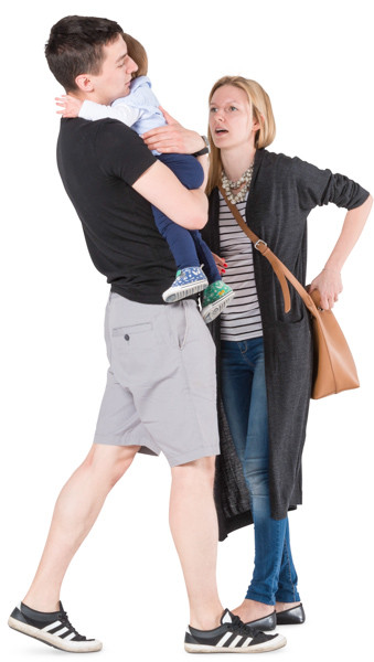 White family with child image