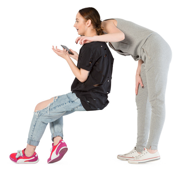 Two young girls image