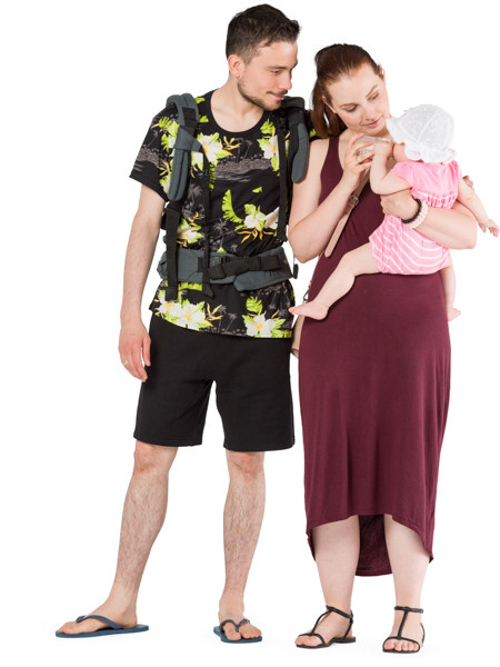 Happy young family image