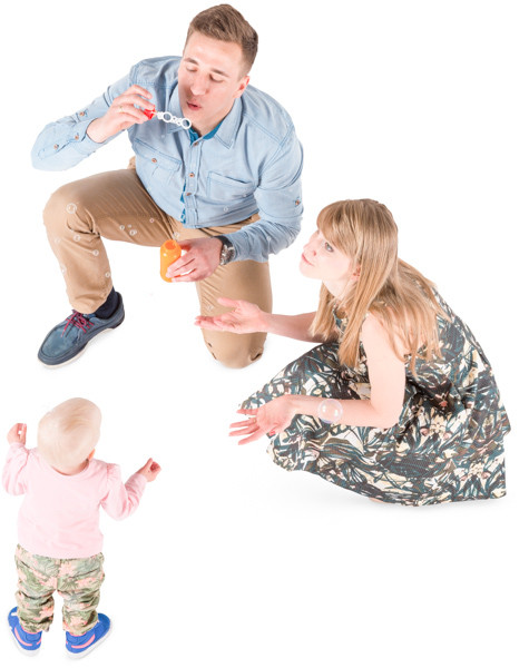 Young family with baby image