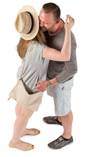 Holding and smiling couple image