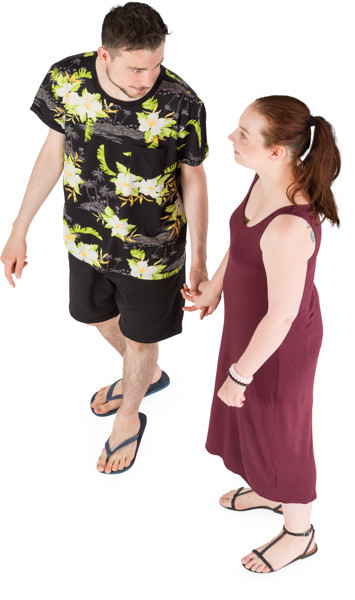 Standing young couple image