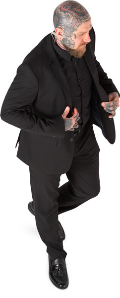 Walking security guard image