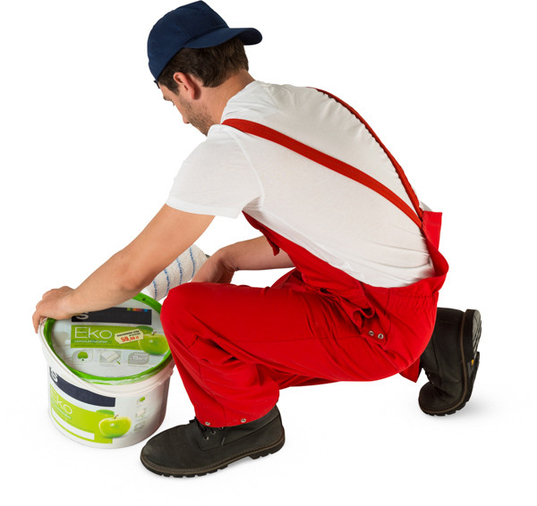 Painter using painting roll image