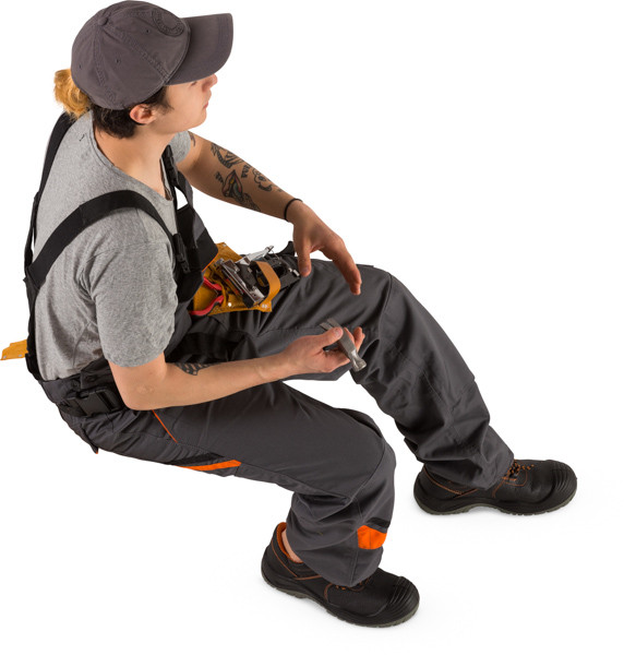 Sitting worker image