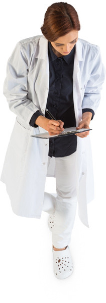 Standing doctor with notes image