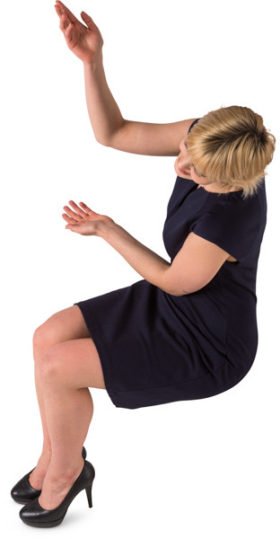 Sitting hostess image