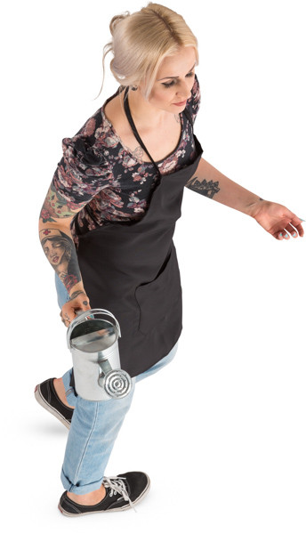 Walking florist with watering can image
