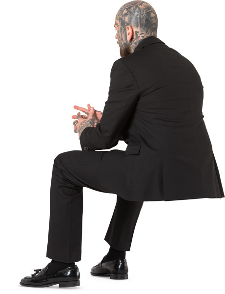 Sitting security guard image
