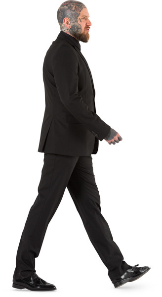 Walking security guard image