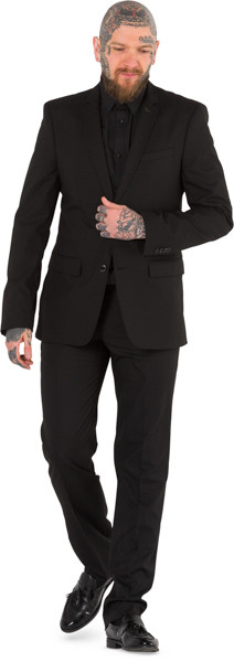 Walking security guard image