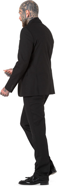 Walking security guard image