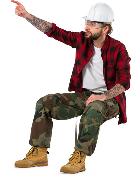 Sitting lumberjack image
