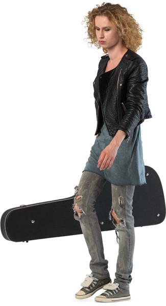 Walking guitarist image