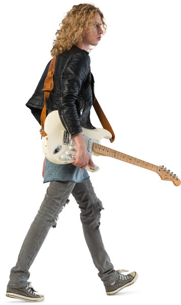 Walking guitarist image