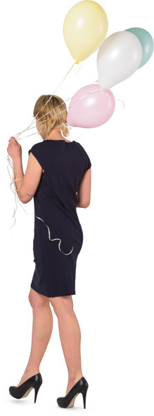 Walking hostess with balloons image