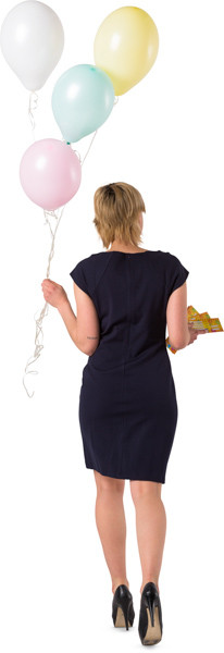 Walking hostess with balloons and coupons image
