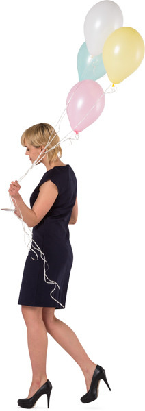 Walking hostess with balloons image