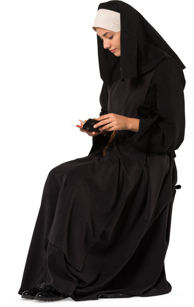 Sitting nun image