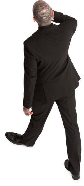 Walking security guard image