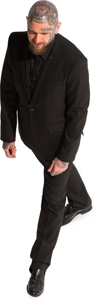 Walking security guard image