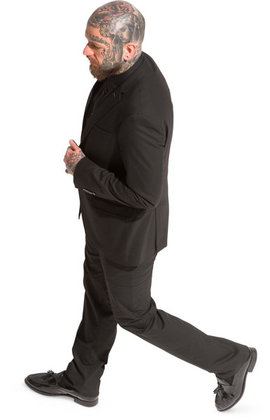 Walking security guard image