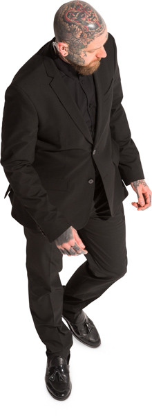 Walking security guard image