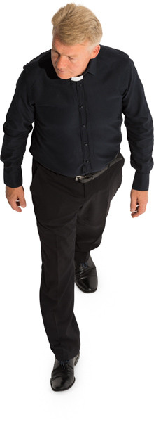 Walking priest image