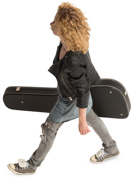 Walking guitarist image