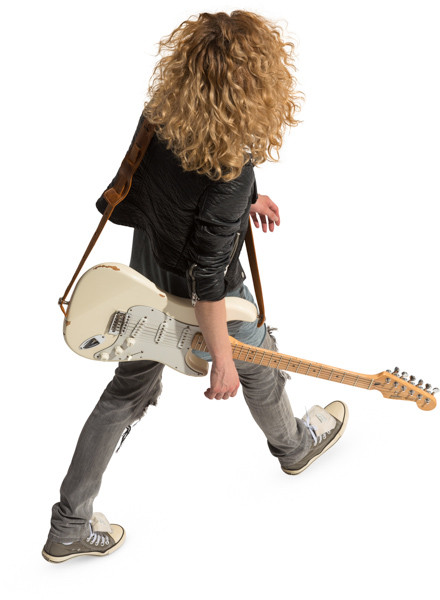 Walking guitarist image