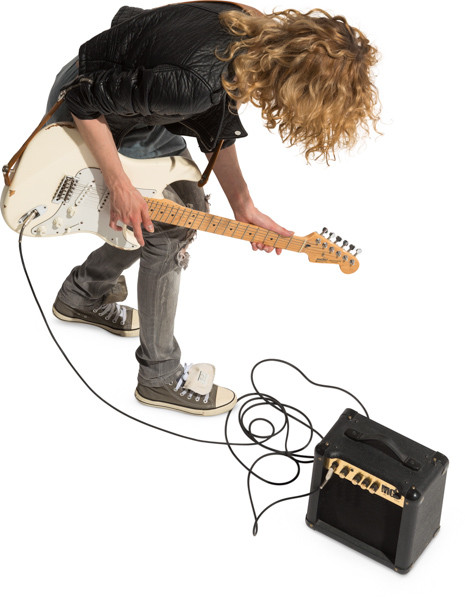 Playing guitarist image