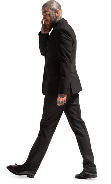 Walking security guard image