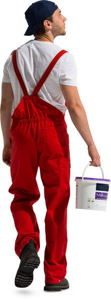 Walking painter with can of paint image