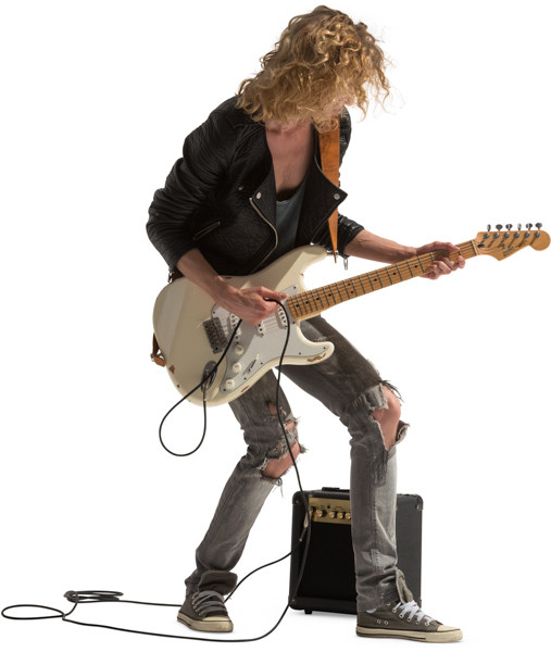 Playing guitarist image