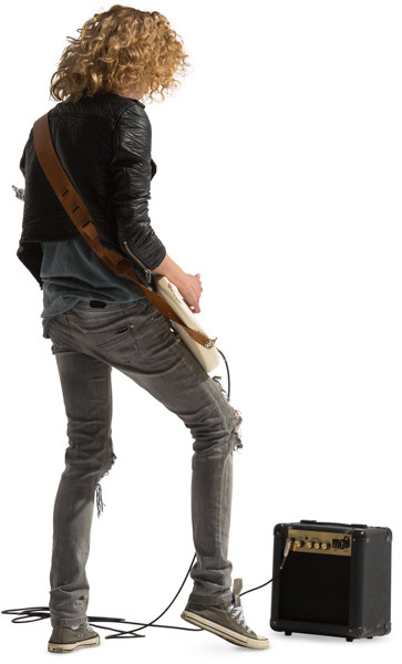 Playing guitarist image