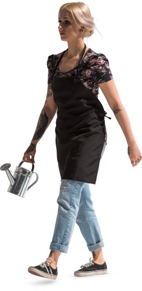 Walking florist with watering can image