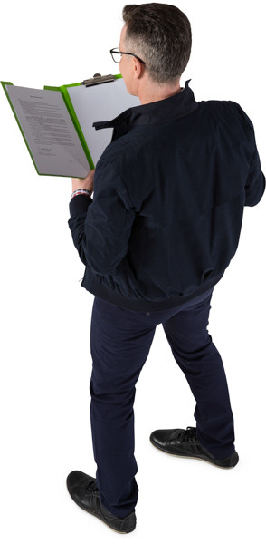 Standing man with documents image