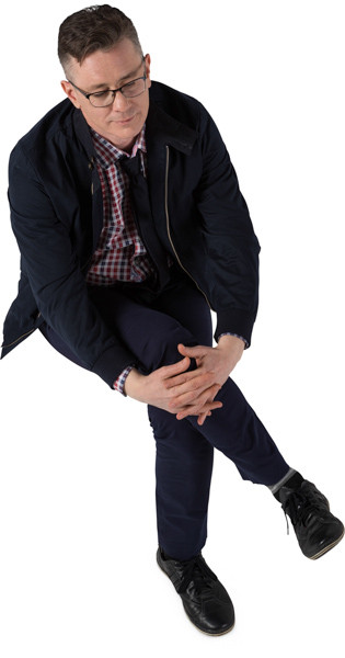 Sitting man image
