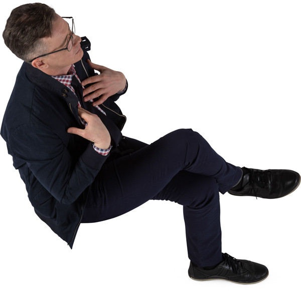 Sitting man image