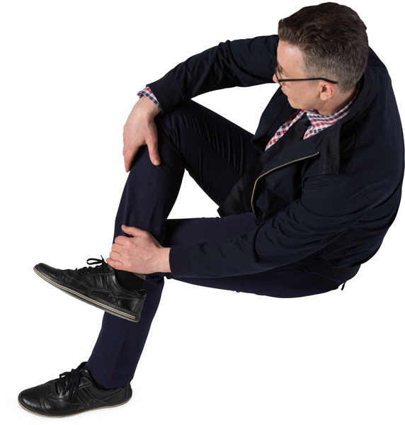 Sitting man image