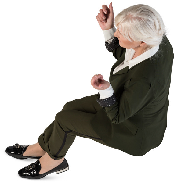 Sitting woman image