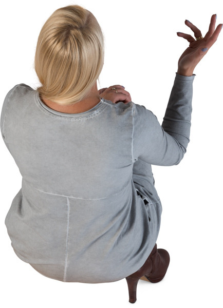 Sitting woman image